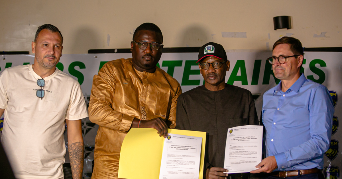 Signing of a partnership agreement with Espoirs de Guédiawaye in Senegal.