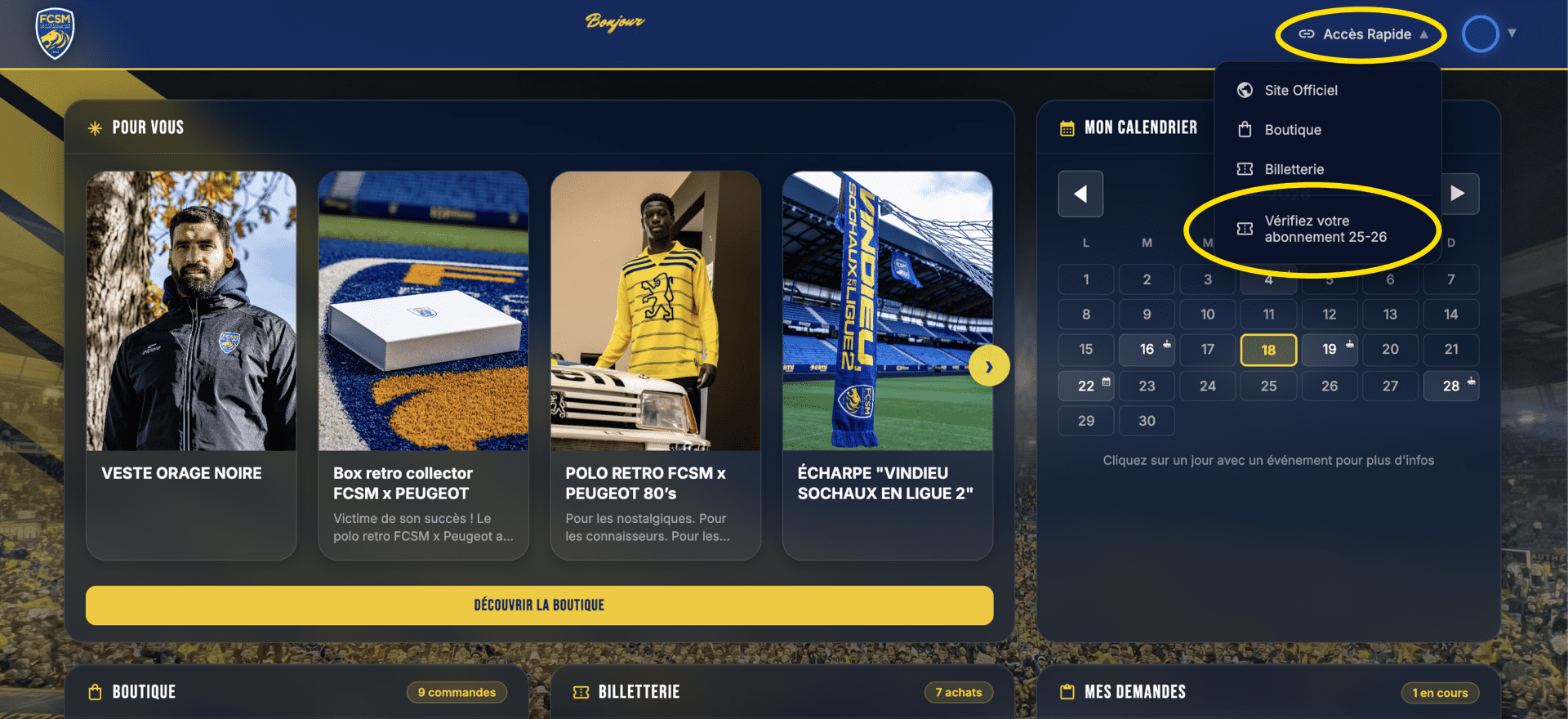 Mon Compte FCSM